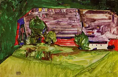 Peasant Homestead in a Landscape Egon Schiele